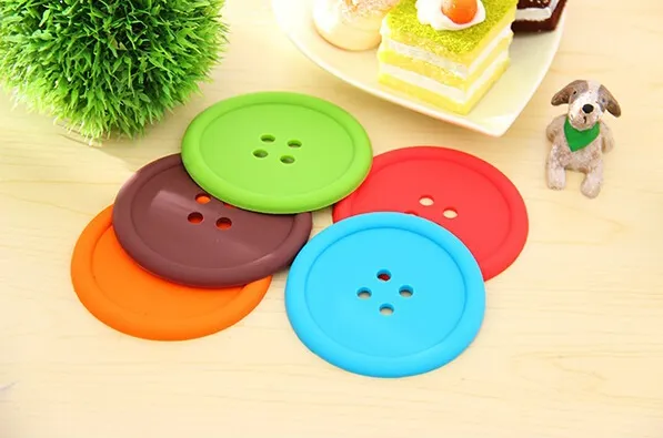 Silicone Button Coasters Cup Coaster Table Tea Mug Cushion placemat Cup Coaster Mat Pad Drinks holders 