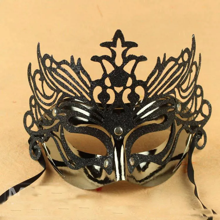 25 st Classic Halloween Mask Plating Crown Delmasker för män och kvinnor Mode Mask för Halloween Jul Cosplay Great Quality Mask