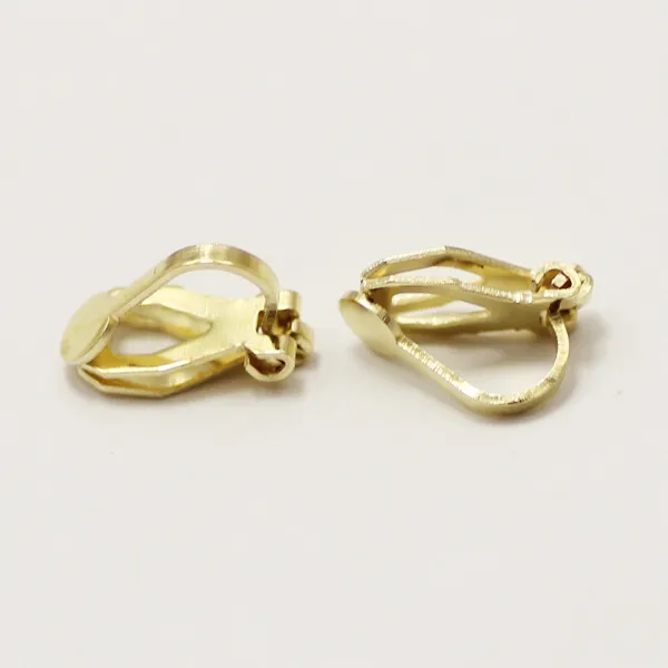 DIY earring finding wholesale factory direct valuable gold color brass earring component clip-on earrings drop shipping