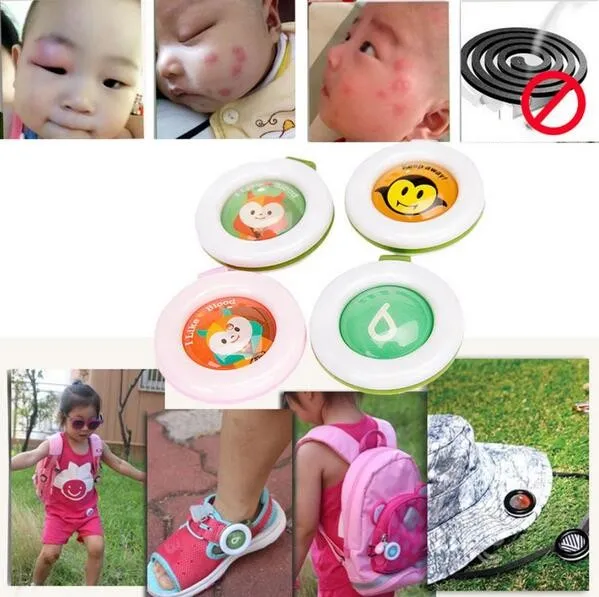 Nieuwe Anti-Mosquito Button Leuke Cartoon Mosquito Repellent Clip Volwassenen Kinderen Zomer Niet-toxische Muggen Afstotende gesp ongediertebestrijding