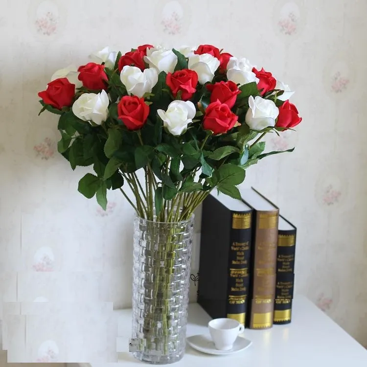 silk rose flower wedding decorative and home kitchen room decoration cheap good quality SF0212