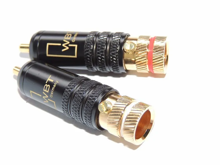 cobre rca plug material parafusos de solda de áudio e vídeo conector de alto-falante