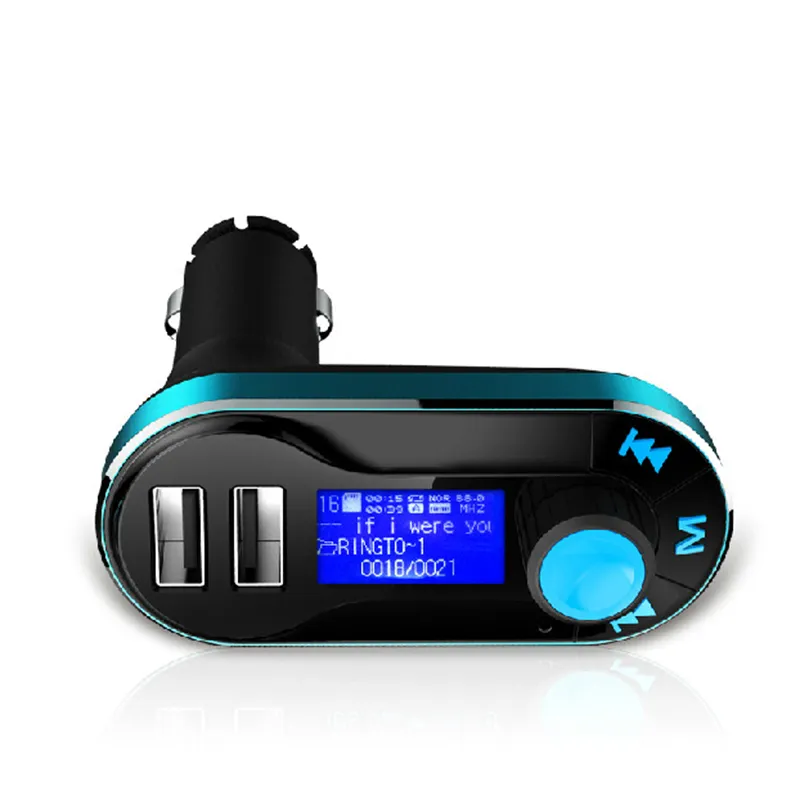 Beste Bluetooth Carkit Handsfree MP3-speler met FM-zender DUAL 2 USB-autolader Ondersteuning SD LINE-IN AUX T66