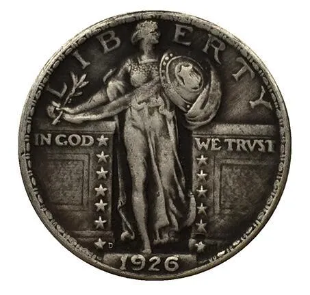 Liberty Quarter 1926-D COIN COPY SPEDIZIONE GRATUITA