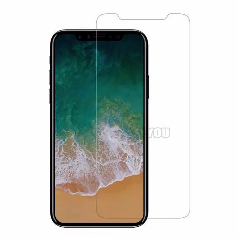 Für iPhone X 8 8Plus 6S Displayschutzfolie aus gehärtetem Glas für Samsung S6 Edge S8 Note 8 klarer Filmschutz ohne Verpackung