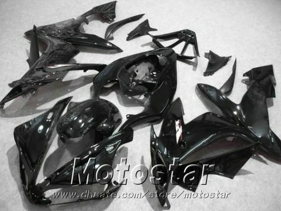 Spritzguss, individuelles Verkleidungsset für Yamaha 2004–2006, YZF R1, komplett schwarz glänzendes Verkleidungsset, yzf-r1 04 05 06 Motorrad VL57