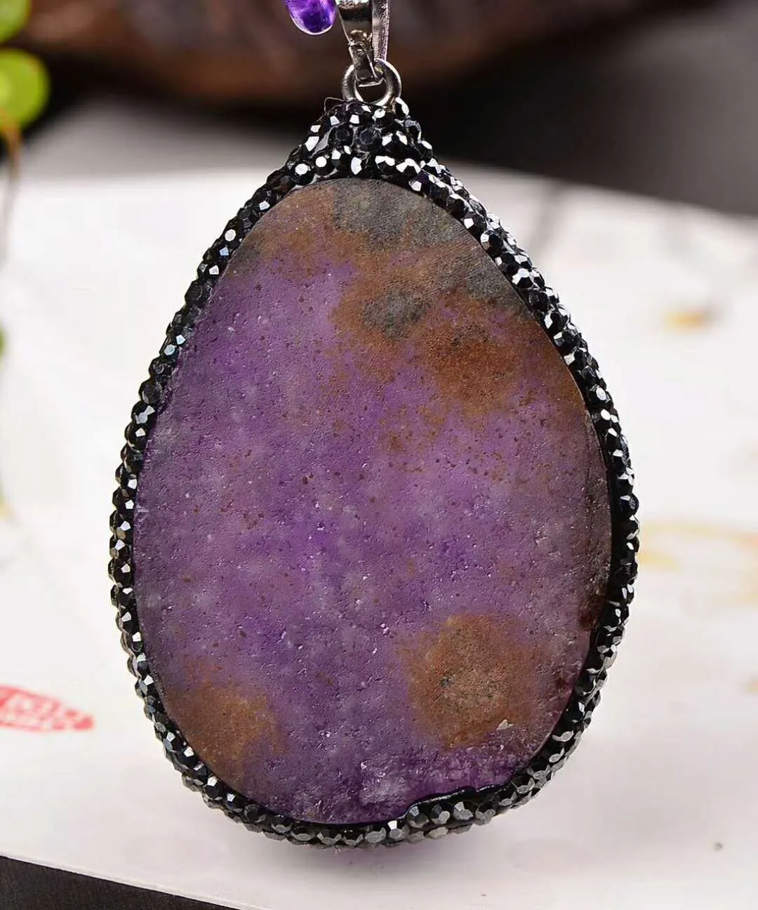lovely beautiful Natural amethyst cluster pendant agate crystal necklace special crystal haling crystal giftcolor purple6887154