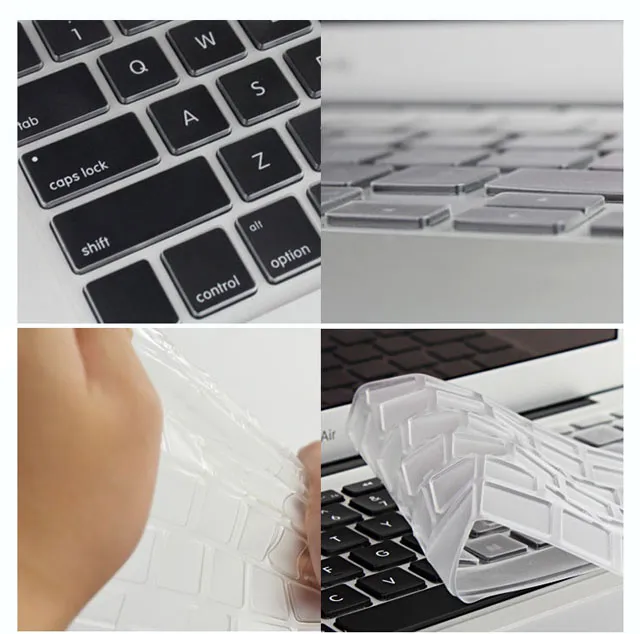 TPU Kristal Guard Klavye Cilt Koruyucu Durumda Ultrathin Temizle Şeffaf Film Macbook Hava Pro Retina 11 13 15 Su Geçirmez