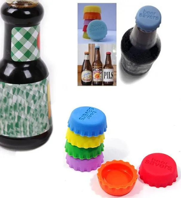 Multifuncional 6 Unids Cerveza Creativa Tapa de la Botella de Silicona Botellas Superior tapa Tapa Tapa para Vino Licore Barra de Cocina Herramientas Cierres