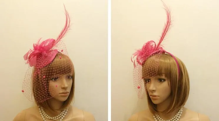 Ostrich Hair Lady Hat England Ancient Style Female Party  display picture 3
