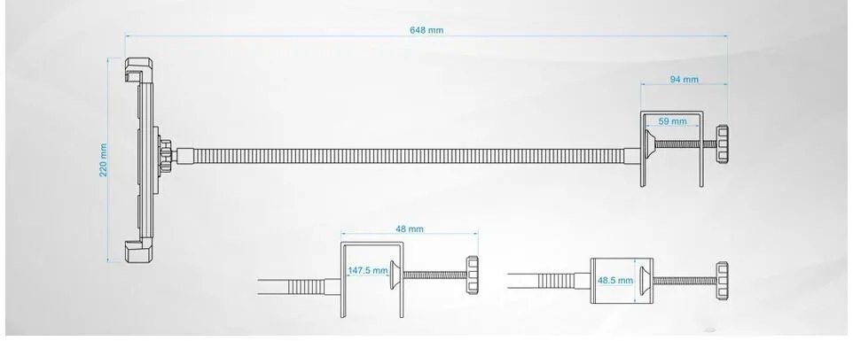 Gooseneck гибкая длинная рука сиденье стол Болт зажим кронштейн держатель с 360 градусов легко настроить для iPad планшетных ПК