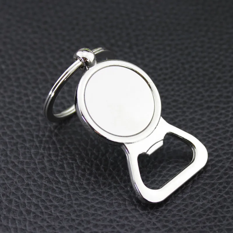 Beer Bottle Opener Key Rings DIY for 25mm Glass Cabochon Keychains Alloy Kitchen Tools Men Gifts Jewelry Engravable KeyRings DHL