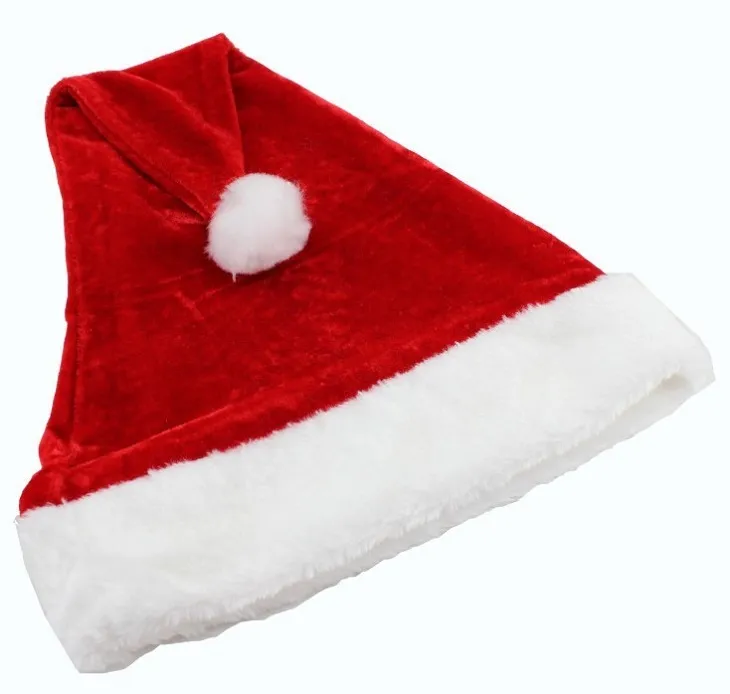 عالية الجودة قبعة عيد الميلاد الكبار قبعة حزب قبعة حمراء أفخم قبعة سانتا كلوز عيد الميلاد زخرفة هدية wen4808