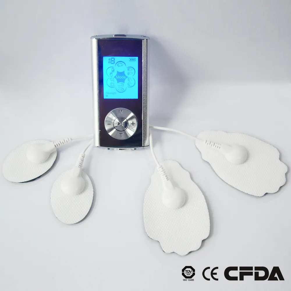 Recarregável 6 modos TENS máquina MINI massageador corporal digital eletrodo estimulador acupuntura para fisioterapia29762342852