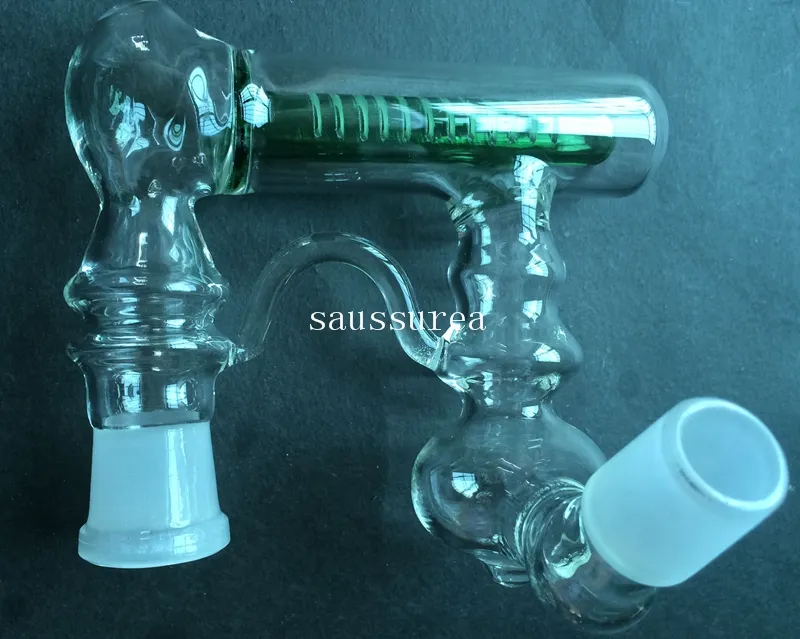 Cool Inline Glass Water Percolator Ash Catcher Smoking Pipe Bong Accessory 14.5mm-15mm / 18.8mm-18.8mm Bordad gratis frakt