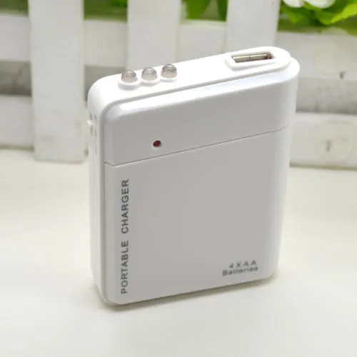 USB Emergency Portable 4 AA Battery Power Charger for Android Cell Phone iPhone