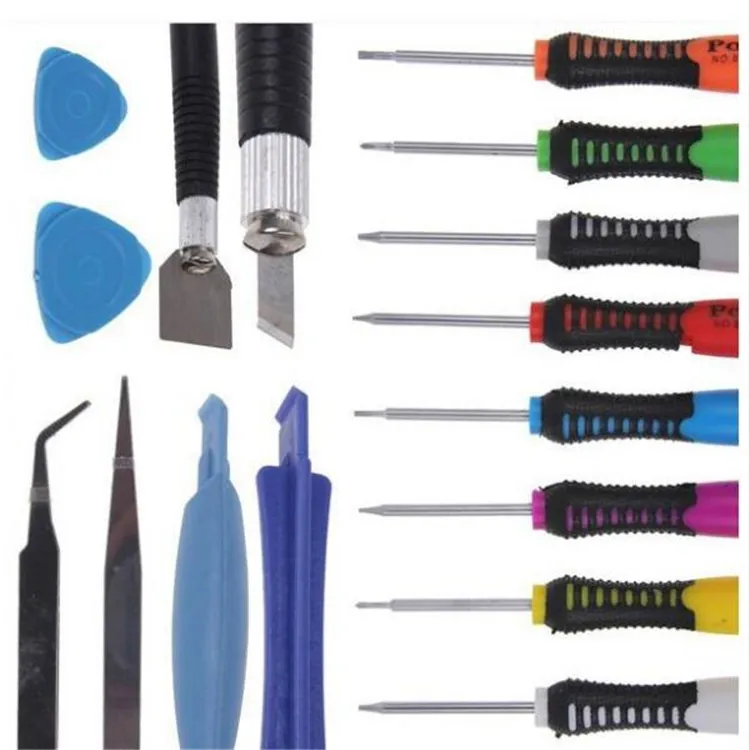 16 in 1 Handy Handy Eröffnung Reparatur Werkzeuge Schraubendreher Set Kit Präzision Für iPhone Samsung HTC Tablet Hand Tools4204183