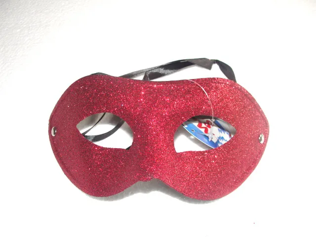 choose 19*8.5cm Sexy woman Electroplate Gold powder Flat head mask mysterious dance mask 
