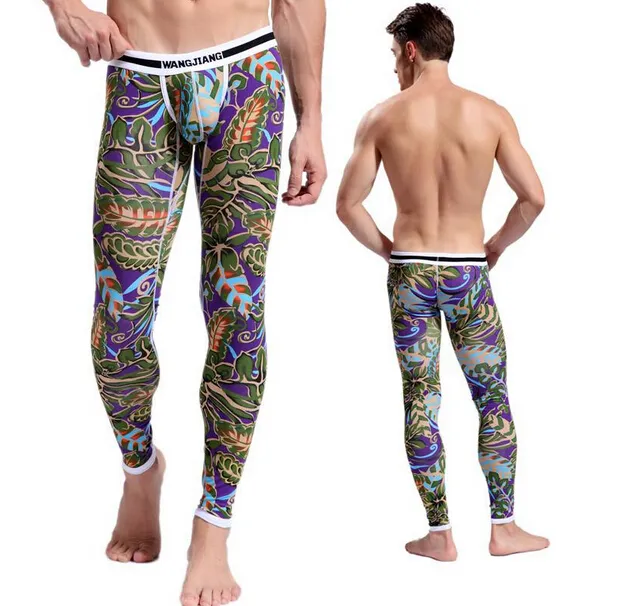 Uomo Intimo termico mutandoni pantaloni termici abbigliamento caldo Pantaloni da uomo in cotone Pigiama Bohemia Bottoms Tuta Keep Zentai Leggin265C