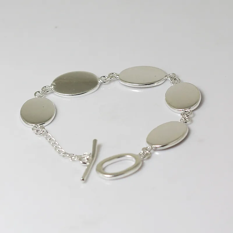 Beadsnice bracelet lunettes lien bracelet blanc réglages de cabochon base camée 13x 18mm pendentif en laiton ovale livraison gratuite ID 4825