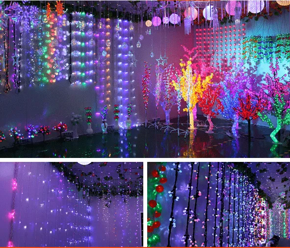 IP65 Waterdicht 30 cm 8 stksmeteoren douche regenbuizen LED -licht voor Halloween Chrismas feest bruiloftsboomverlichting decoratie gratis verzending