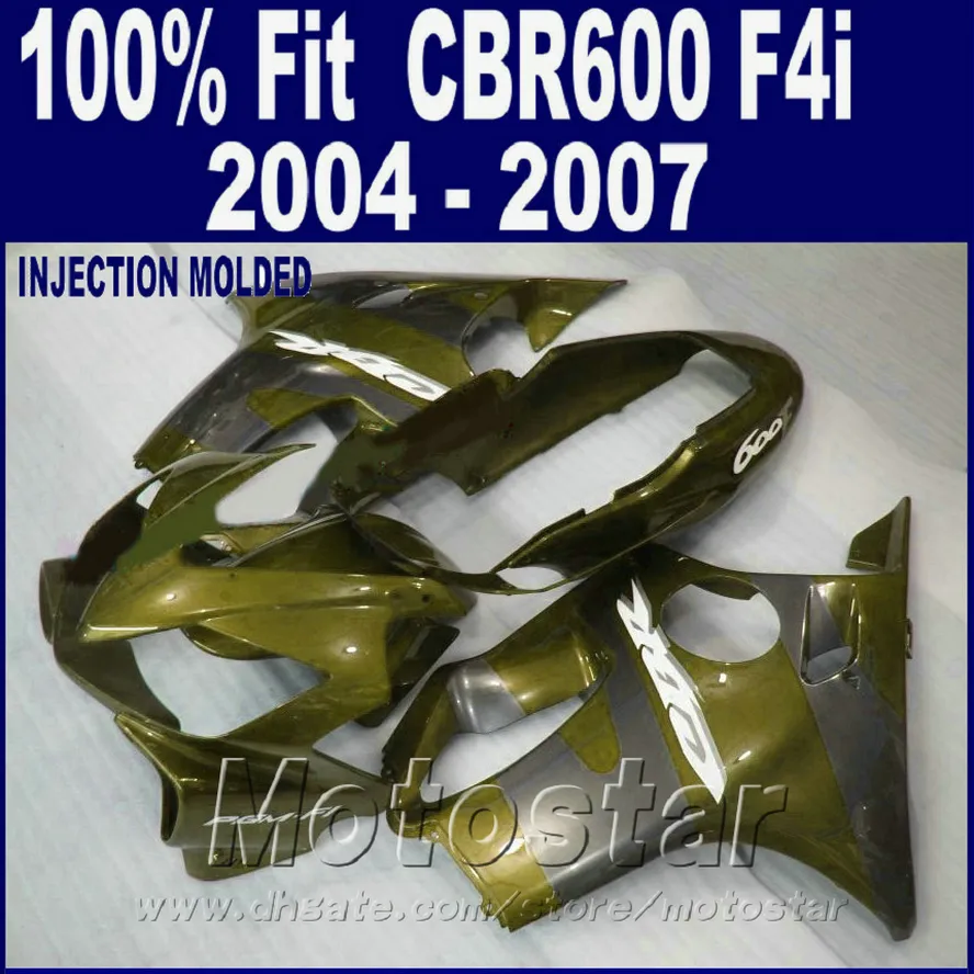 bodykits 100% Injection molding for HONDA CBR 600 F4i fairings 2004 2005 2006 2007 body parts cbr600 f4i 04 05 06 07 USFS