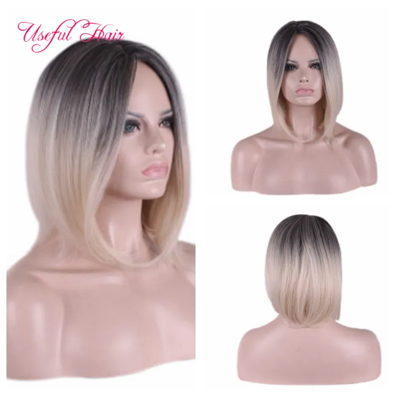 fashion Synthetic Hair Wigs Short Bob Wig blonde sexy and city samanttha wigs none lace hot color front wigs Heat Resistant soft feelings