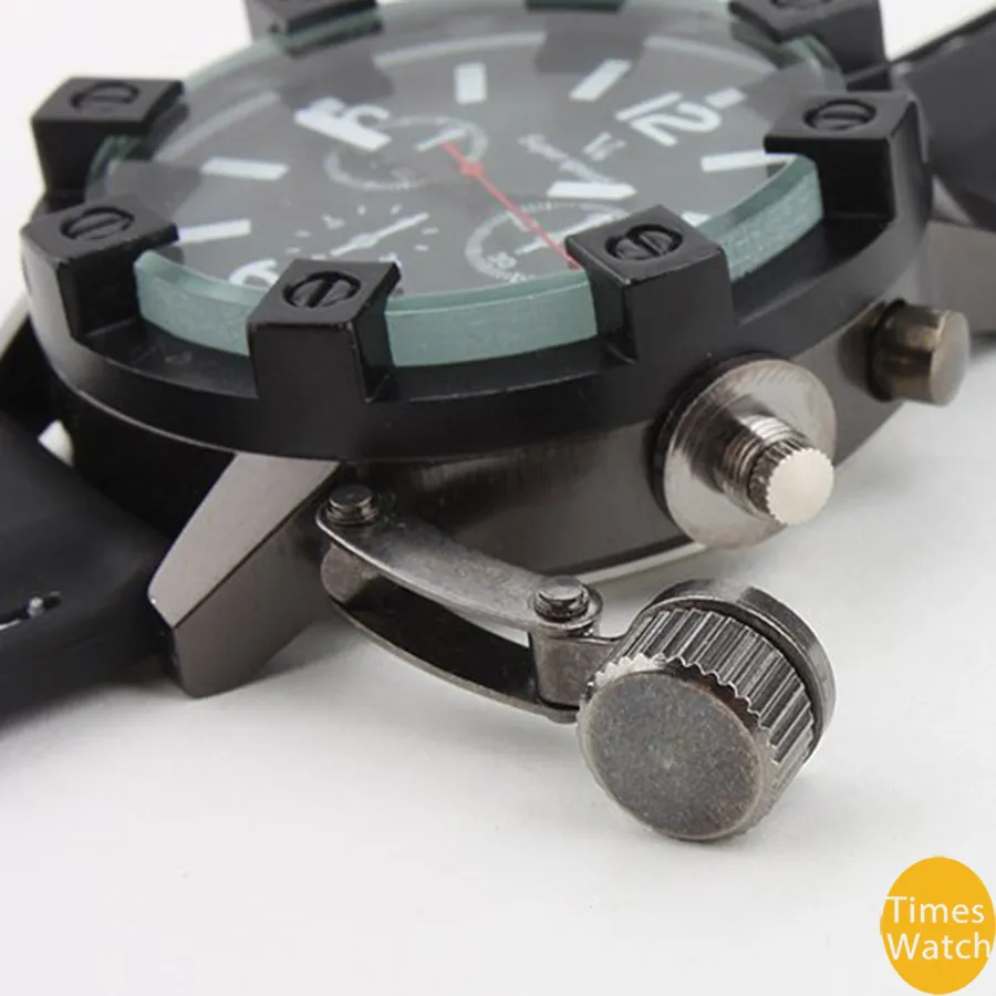 도매 1pcs 블랙 핫 모던 럭셔리 V6 검정색 검 투 남성용 스포츠 시계 밀리터리 시계 무료 배송