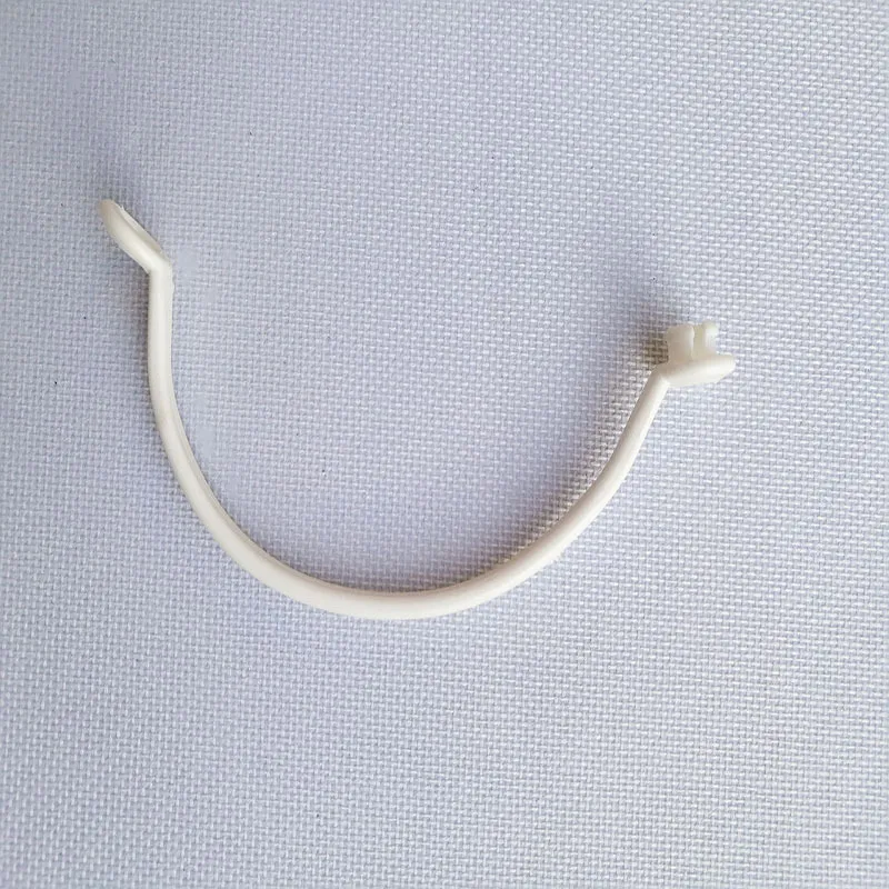 Nya gardinpoler duschstång krokhängare vit färg plastring badrum drape loop clasp draperi hem använda clips wen4677