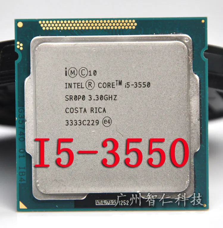 Intel Core i5 3550 3,3 GHz 6MB 5GTS SR0P0-uttag H2 LGA1155 I3-3550 Desktop CPU-processor