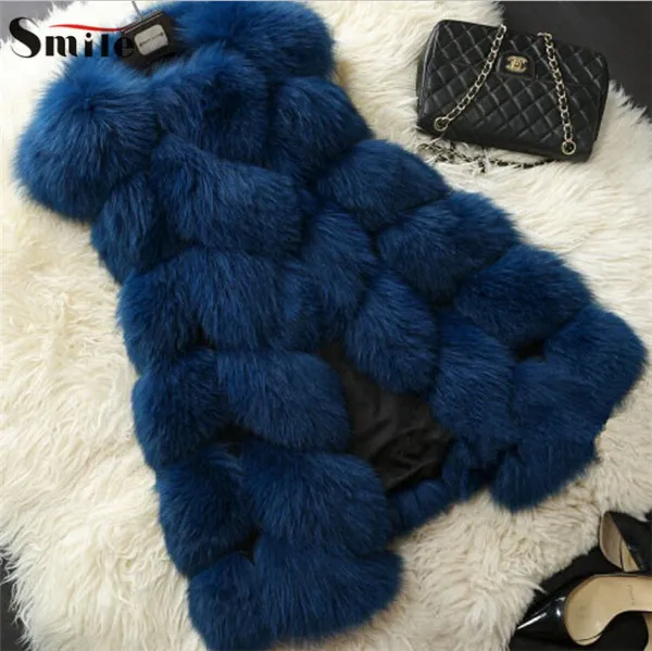 Wholesale-Ladies Autumn and Winter Warm Faux  Fur Vest Coat Women's Plus Big Large Size Fake  Fur Sleeveless Waistcoat Jacket