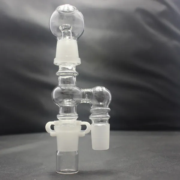 90도 조인트 18mm 남성 조인트와 함께 유리 오일 재생 키트 키 암 돔과 함께 Keck Clip Glass Nail with Glass Bong Ash Catcher