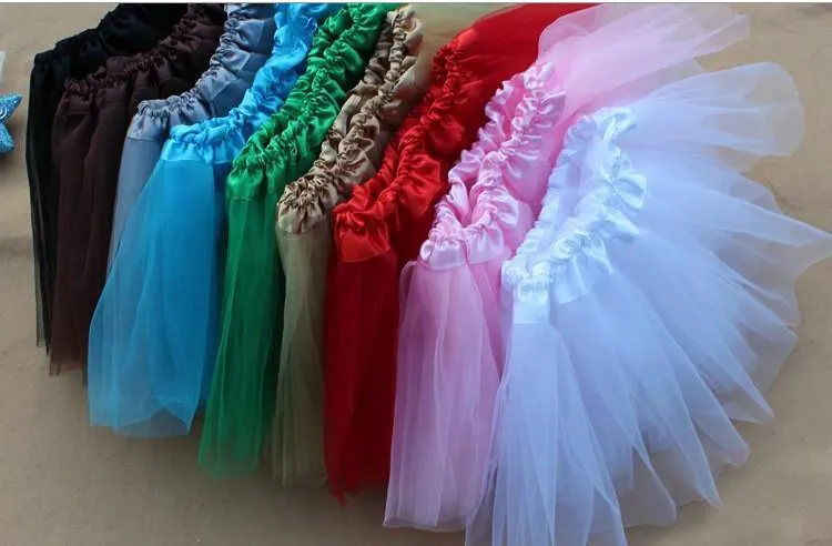 2015 bruids petticoats vrouwen meisje tule mini rokken dans kostuum baljurk Kerst party stagewear jurken tutu ballet pettiskirt