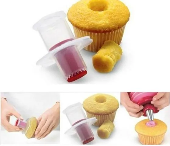 Cuisipro Cupcake Corer Muffin Corerペストリー飾りツールモデルMake SandwichホールフィラーpH