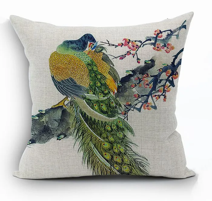 fodera cuscino pavone verde country bird federa cuscini decorativi bella almofada piazza decorazioni la casa funda cojin7147956