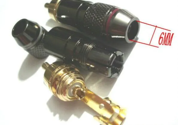 ÜCRETSIZ KARGO 50 adet Bakır RCA Fiş Altın Kaplama Ses Video Adaptörü Bağlantısı