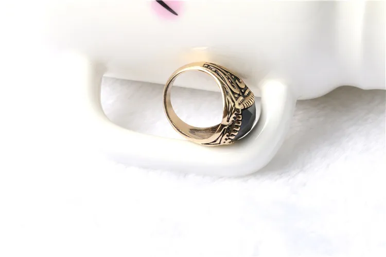 New Arrival luxury mens ring gold silver plated violent ring for men Antique Vintage Alloy Retro finger Rings fashion jewelry