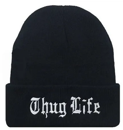 Nuevos gorros de invierno Sombrero de color sólido Unisex Llano Cálido Gorro suave Skull Knit THUG LIFE cap Gorro de punto grueso Touca Gorro Caps