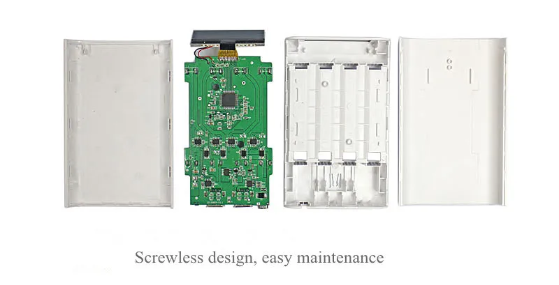صناديق الطاقة المحمولة TOMO LCD الذكي 4 فتحة 18650 شاحن بطارية وبنك الطاقة المحمول للهاتف المحمول