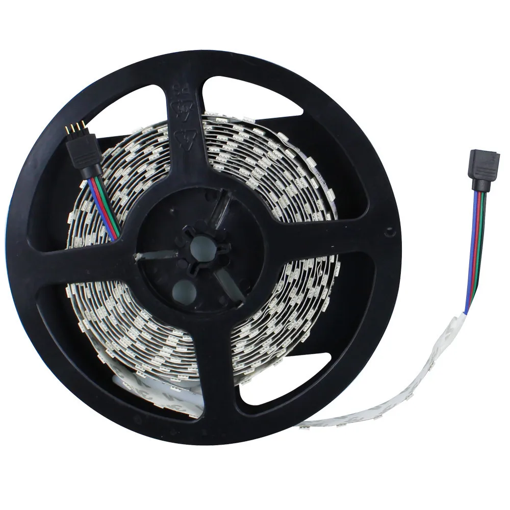 LED-strip SMD 5050 RGB 120LED / M Flexibele strip Licht 600LED Dubbele rij No-Waterdicht DC12V RGB wit / warm / wit / blauw / rood / groen