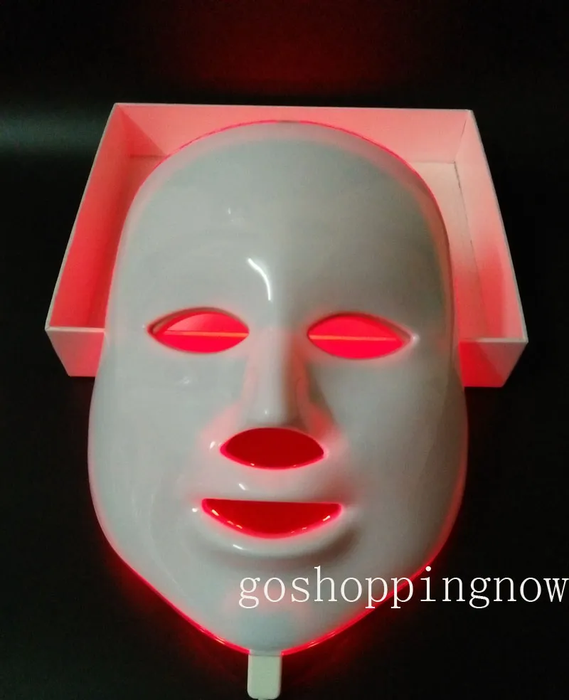 Uppdaterad typ 7 Färger Photon PDT LED Facial Mask Skin Care Blue Green Red Light Therapy Equipment Skönhetsenheter