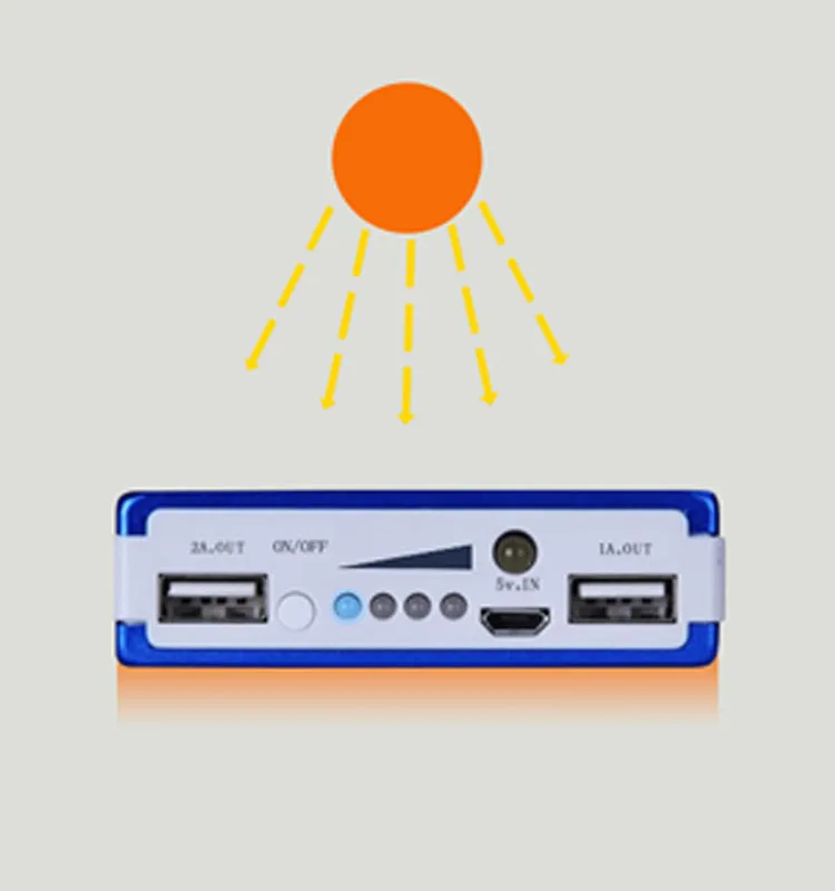 20000 mAh Solar Power bnak Panel Caricatore esterno Dual 20000mah Solar Charging Ports i scegli 