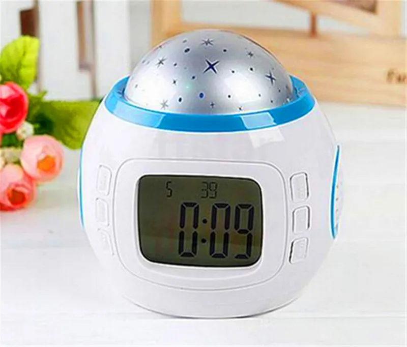 Colorful Music Starry Star Sky Projection projector with Alarm Clock Calendar Thermometer Christmas8755181