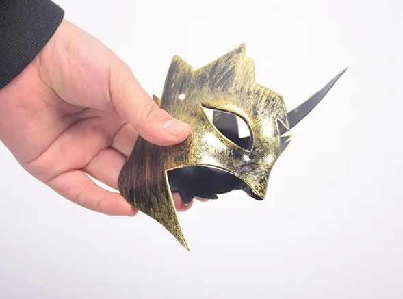 Erkekler Vintage Design Masquerade Maske Fantezi Mardi Gras Partisi Yarım Maskeler Müzikal Balo Dersleri Siyah Gümüş Bronz Erkekler Serin Maskesi