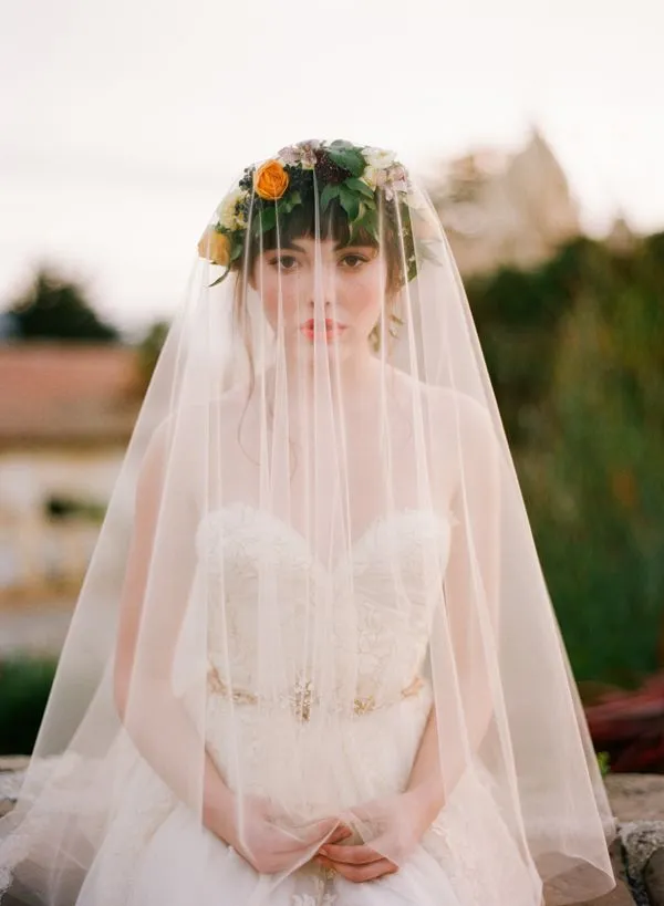 Simple Bridal Veils One Layer Fingertip Length Tulle Wedding Accessories Velos De Novia Bridal Veil Fast Delivery
