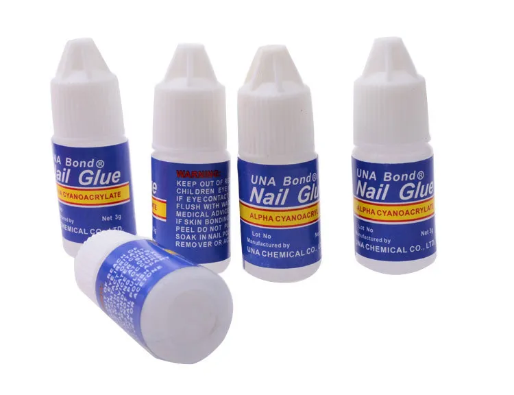 X 3G Akrylowe Nail Art Beauty Glue Fałszywe Porady Manicure Prysznica Nail Care Kleju Glue Bonder