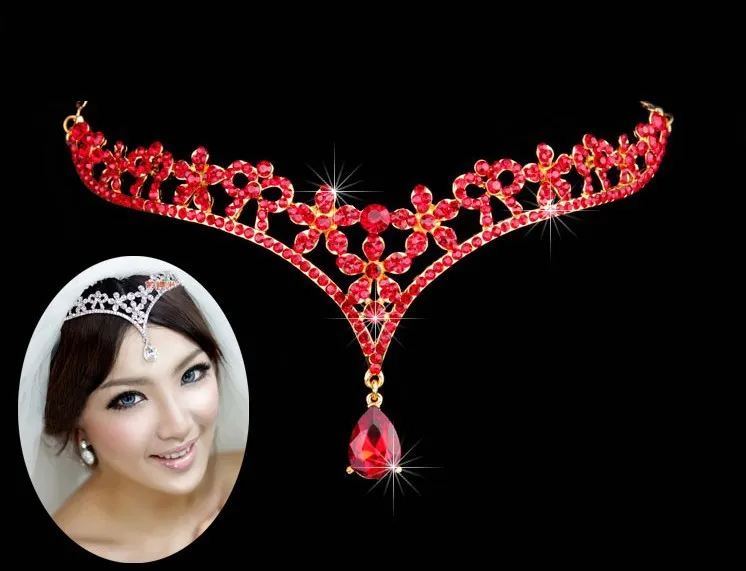 2015 Hot Amazing Bride Crystal Forehead Decorative Fashion Jewelry Wedding Party Bridal Hair Accessories Wedding Headwear