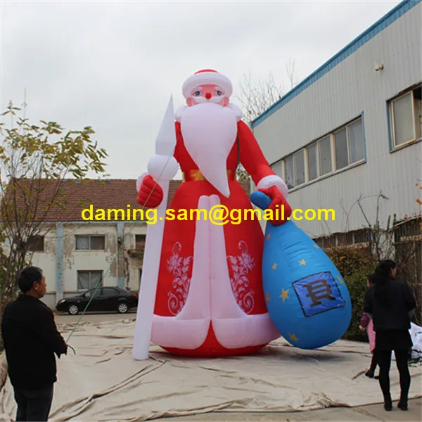 20ft High Santa Aufblasbar Für Weihnachten LED-Stufe Ereignis Dekor Inflatables Lieferant Nachtclub Parade Clearance