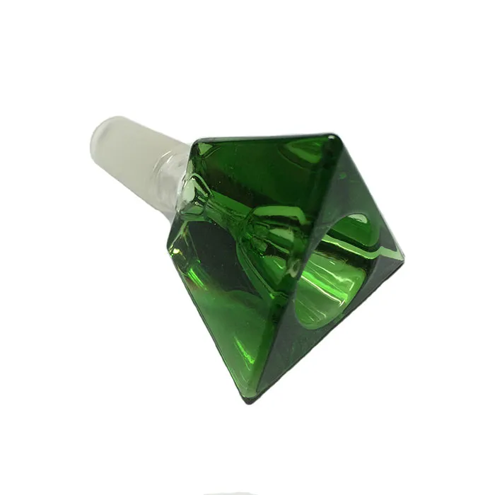 Heady colored Triangle Glass bowls Smoking bowl Glass water pipes male bowl 14 & 18mm free ship