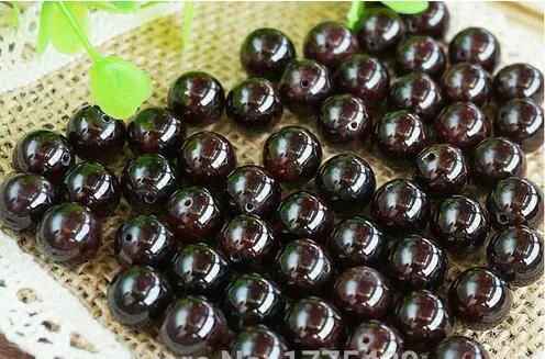 new Natural Stone Dark Red Garnet Round Loose Beads 16" Strand 4 6 8 10 12 MM Size For Jewelry Making No.SAB15 DIY